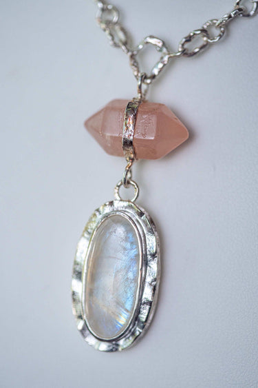 Moonstone & Rose Quartz Bespoke Necklace